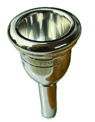 Perantucci boquilla tuba, Modelo PT88+, shell heavy, plateada